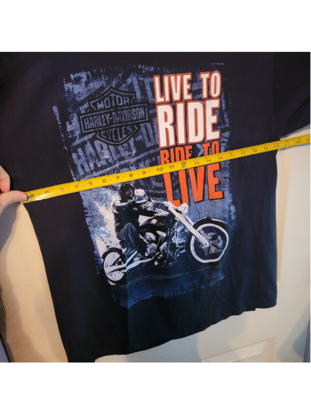 Vintage Y2K Live To Ride Ride To Live Harley Davidson T-Shirt Sz L - Picture 9 of 9